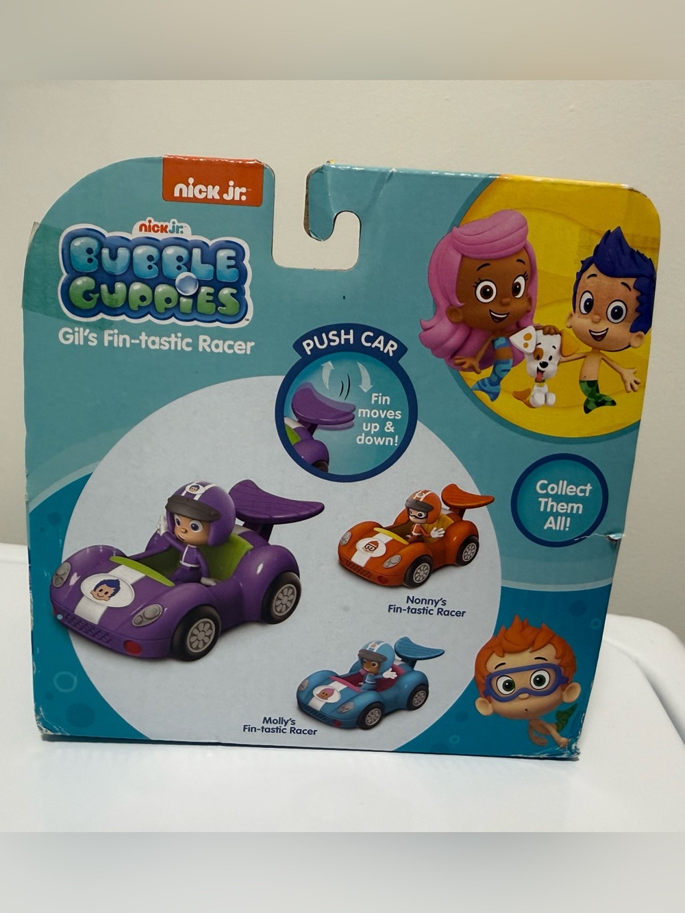 NEW Bubble Guppies Gil’s Fin-Tastic Racer Push Car & Handmade Plush Grumpfish - Picture 3 of 10